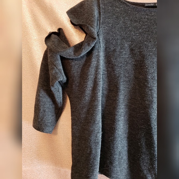 Zara WB Collection Ruffle Cold Shoulder Sweater - Picture 2 of 7